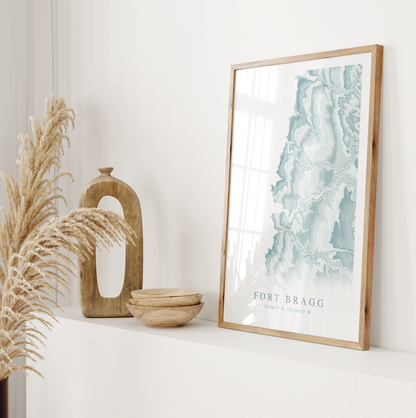 Fort Bragg Map Print