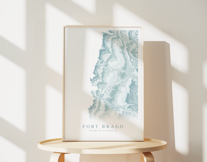 Fort Bragg Map Print
