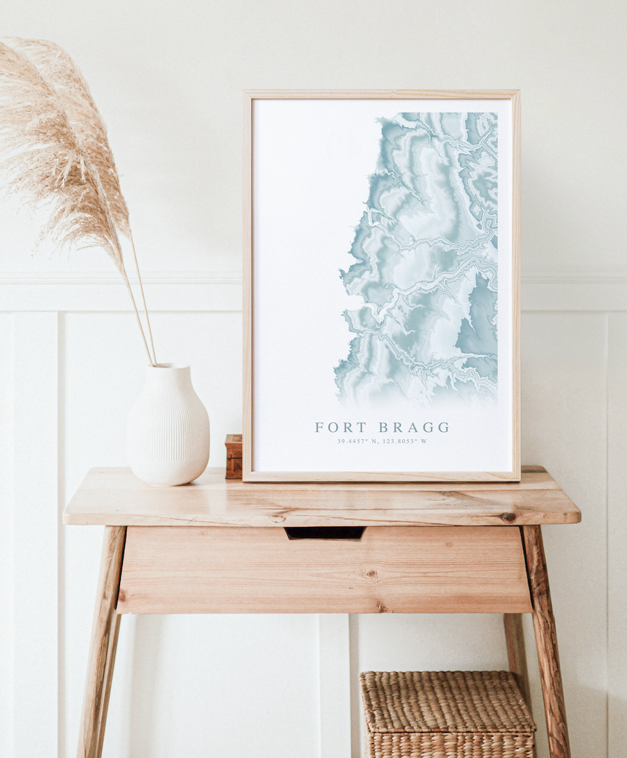 Fort Bragg Map Print
