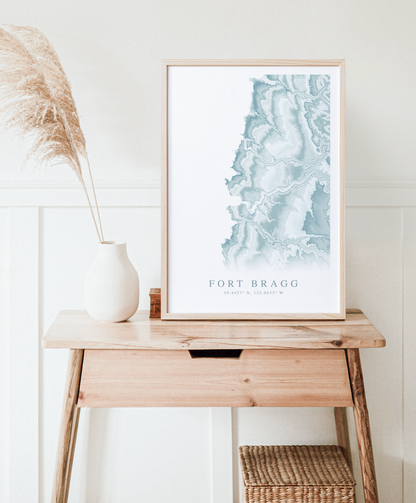 Fort Bragg Map Print