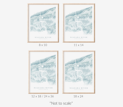 Niagara River Map Print