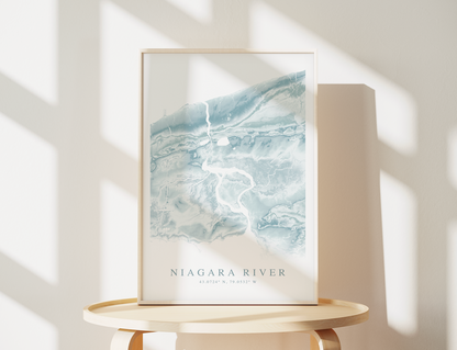 Niagara River Map Print