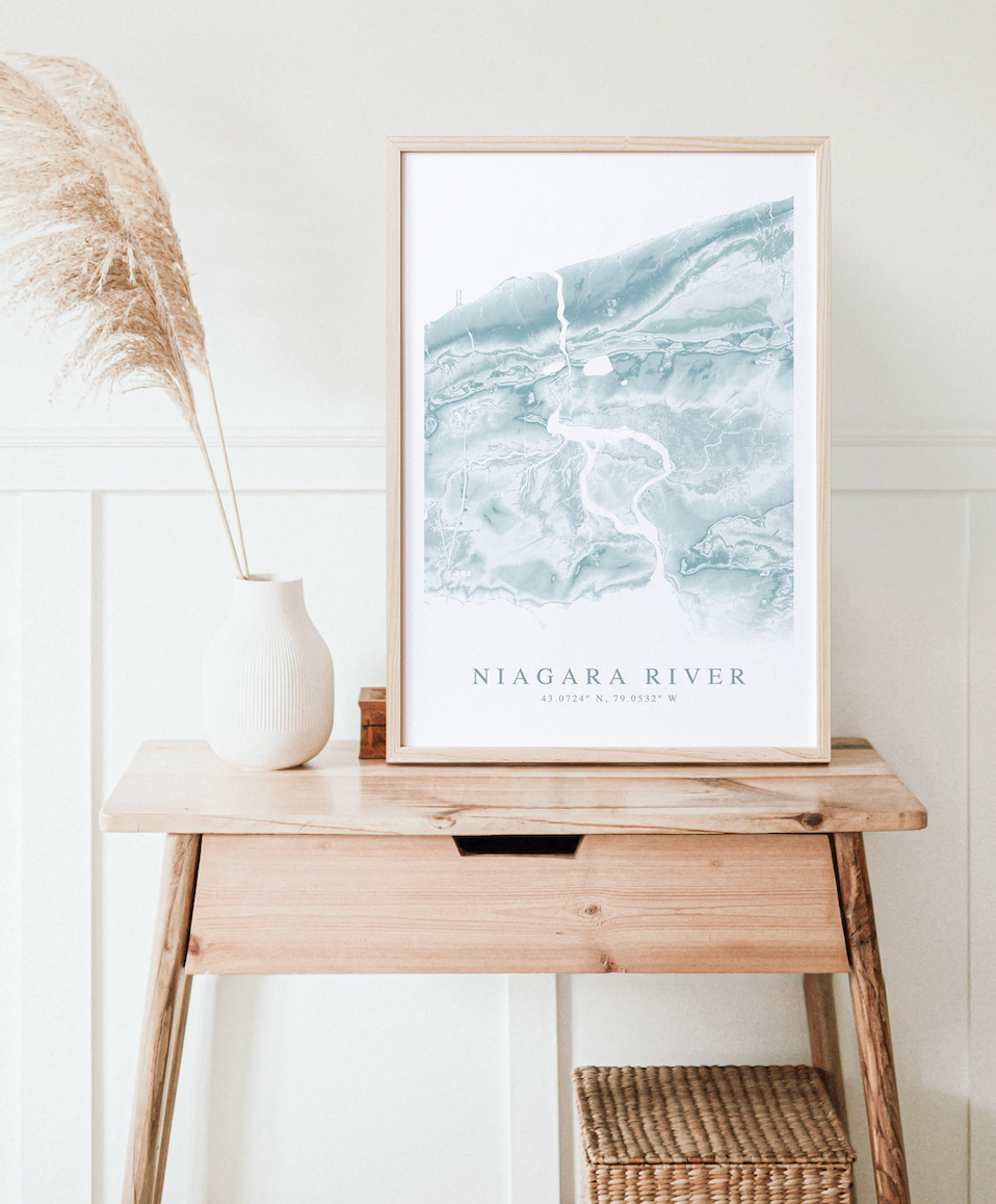 Niagara River Map Print