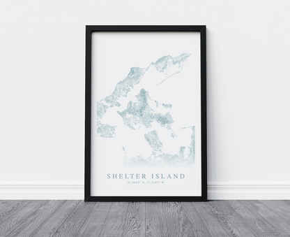 Shelter Island NY Map Print