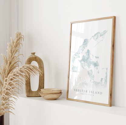 Shelter Island NY Map Print
