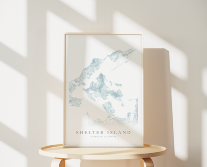 Shelter Island NY Map Print