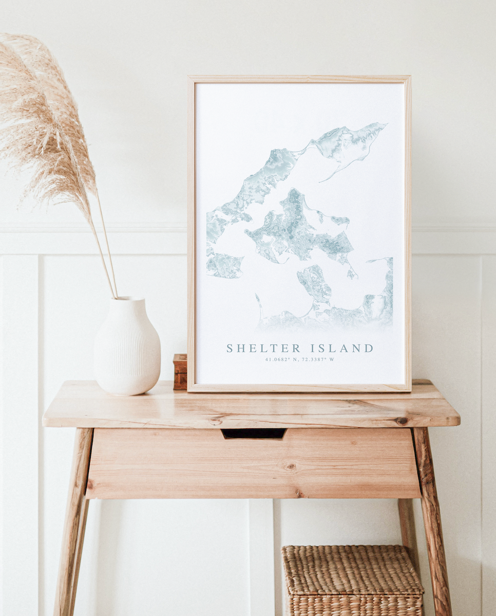Shelter Island NY Map Print