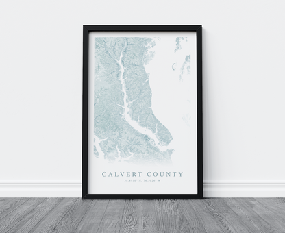 Calvert County MD Map Print