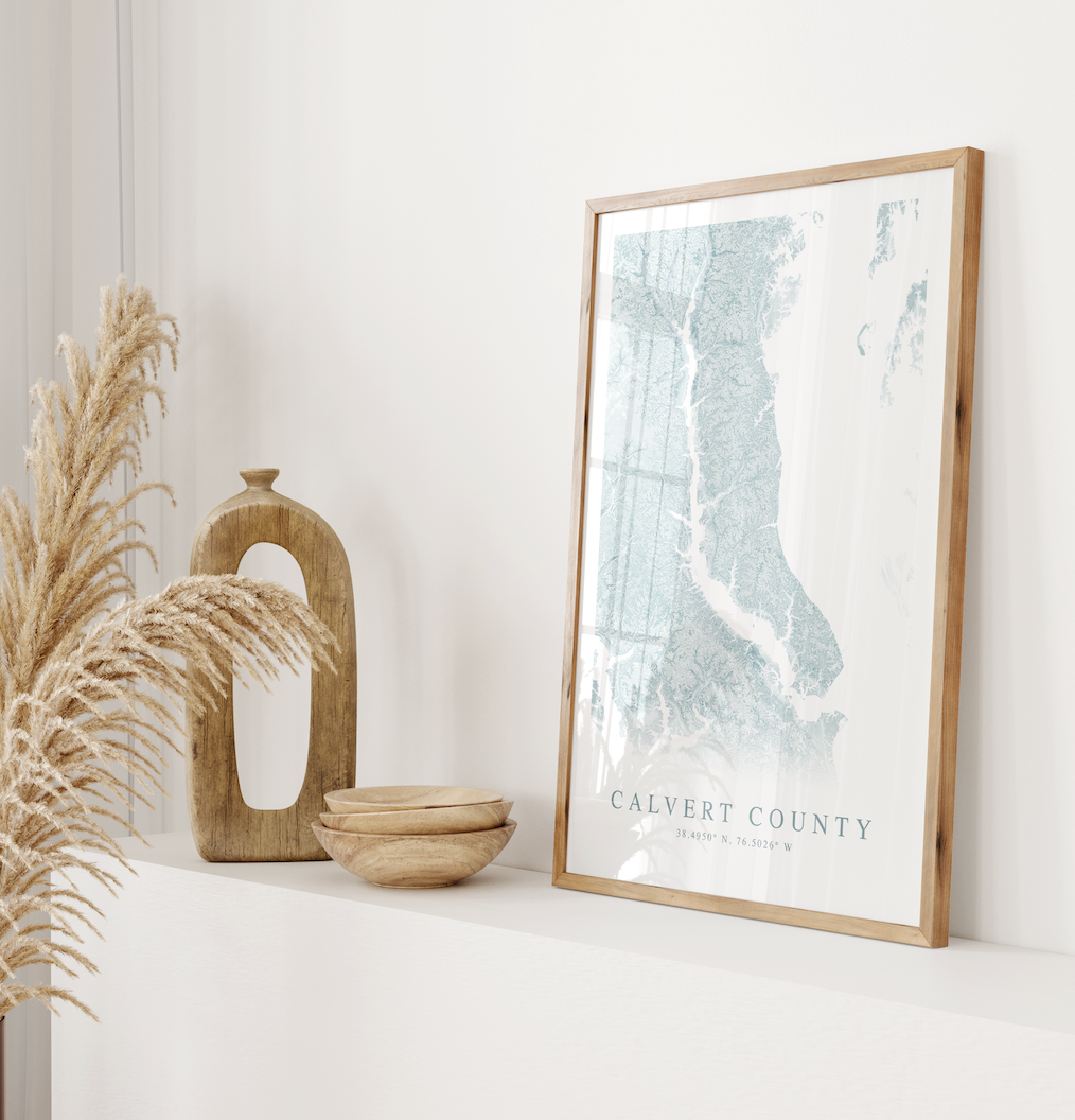 Calvert County MD Map Print