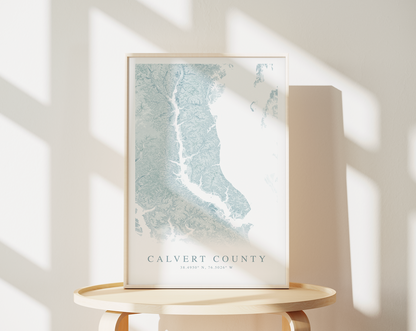 Calvert County MD Map Print