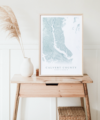 Calvert County MD Map Print