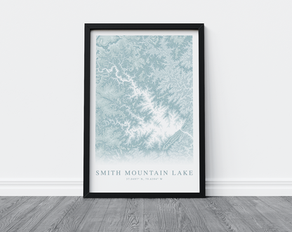 Smith Mountain Lake Map Print