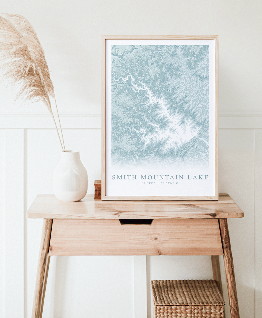 Smith Mountain Lake Map Print