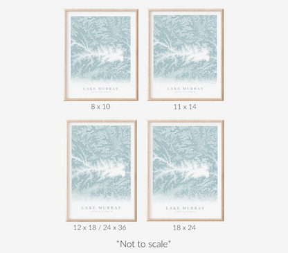 Lake Murray Map Print
