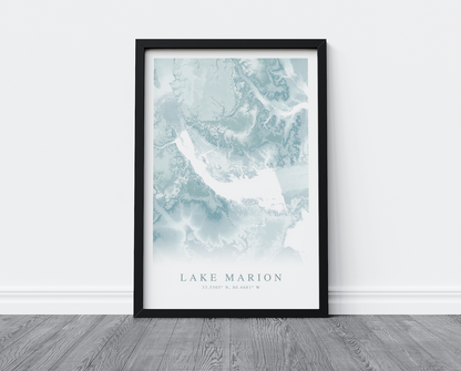 Lake Marion Map Print