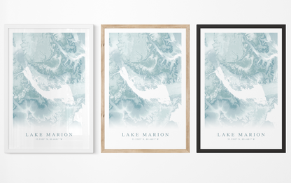 Lake Marion Map Print