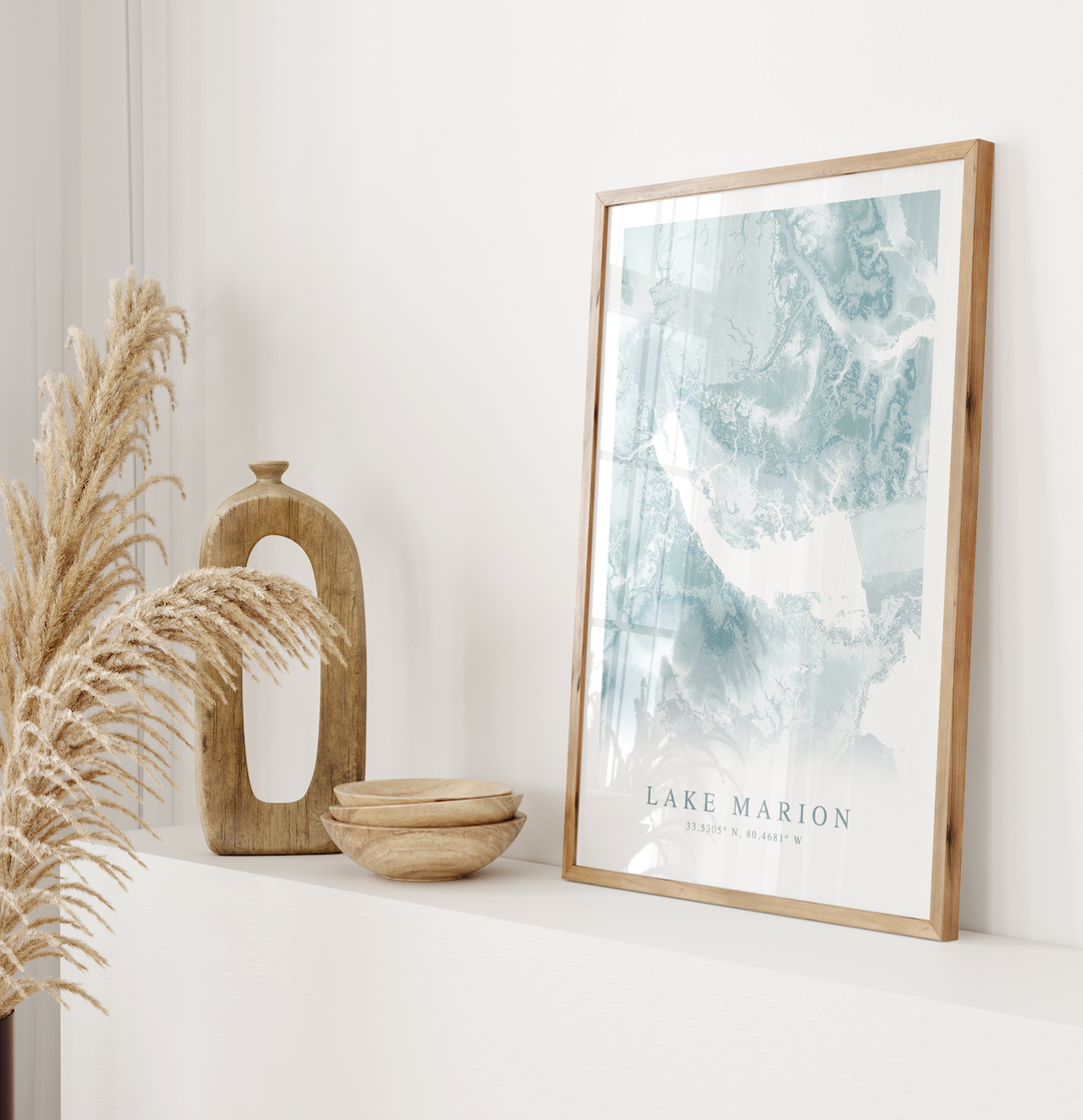 Lake Marion Map Print