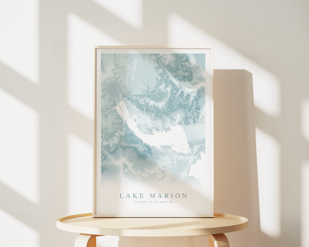Lake Marion Map Print