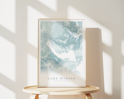 Lake Marion Map Print