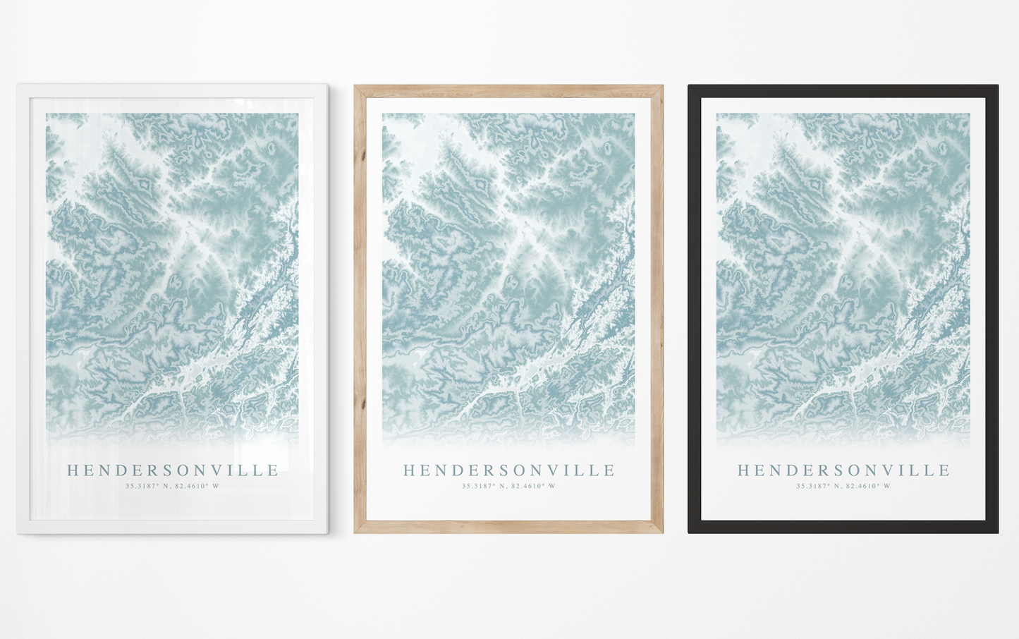 Hendersonville NC Map Print