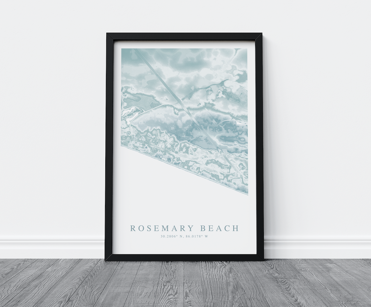 Rosemary Beach Map Print