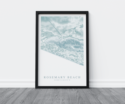 Rosemary Beach Map Print