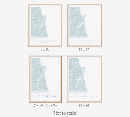 Chesapeake Beach Map Print