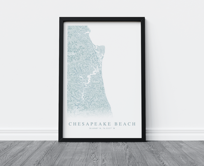 Chesapeake Beach Map Print