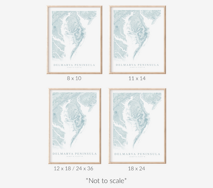 Delmarva Peninsula Map Print