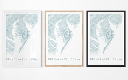Delmarva Peninsula Map Print
