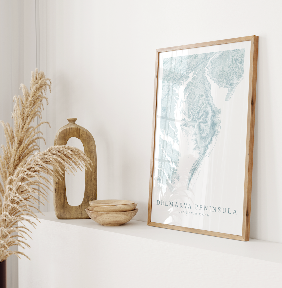 Delmarva Peninsula Map Print