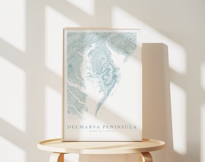Delmarva Peninsula Map Print
