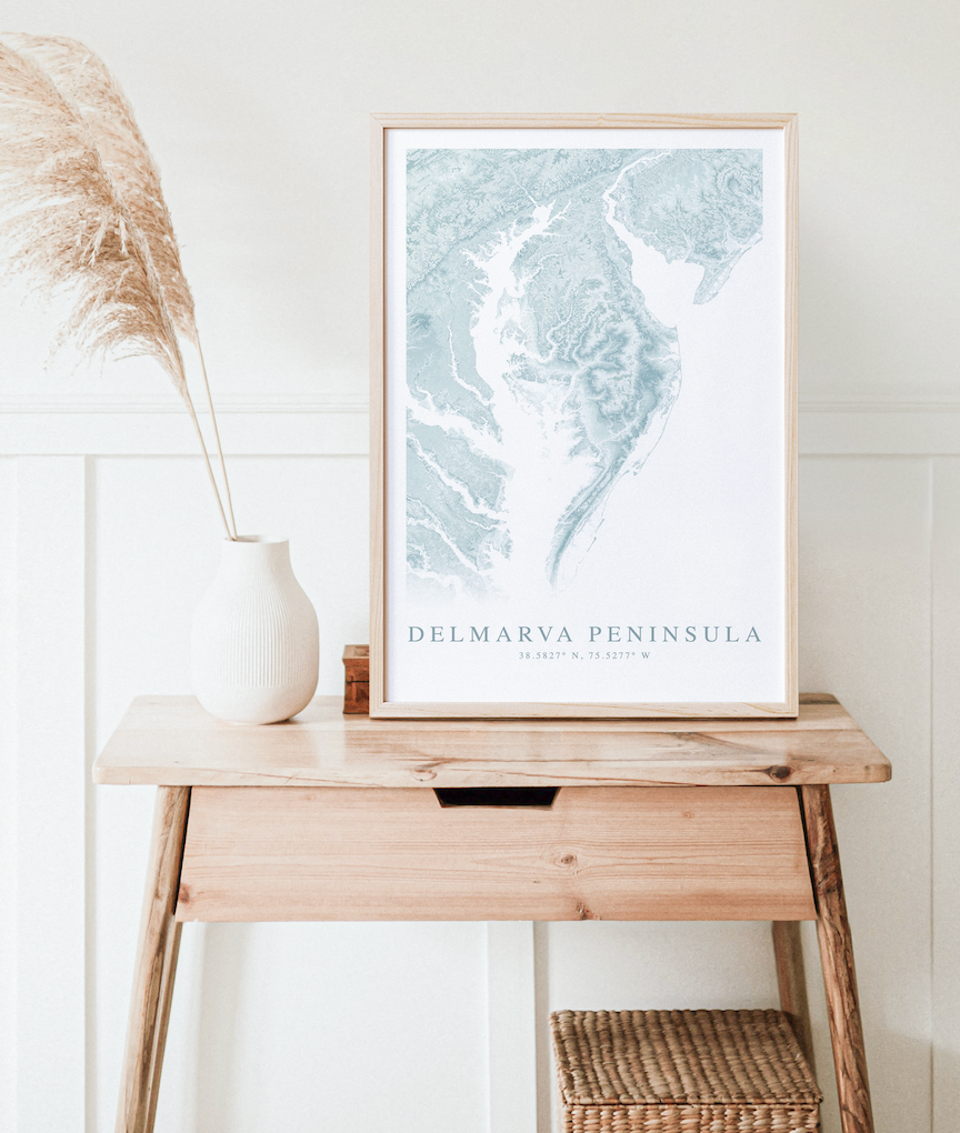 Delmarva Peninsula Map Print
