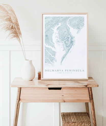 Delmarva Peninsula Map Print