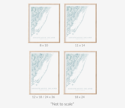 Assateague Island Map Print