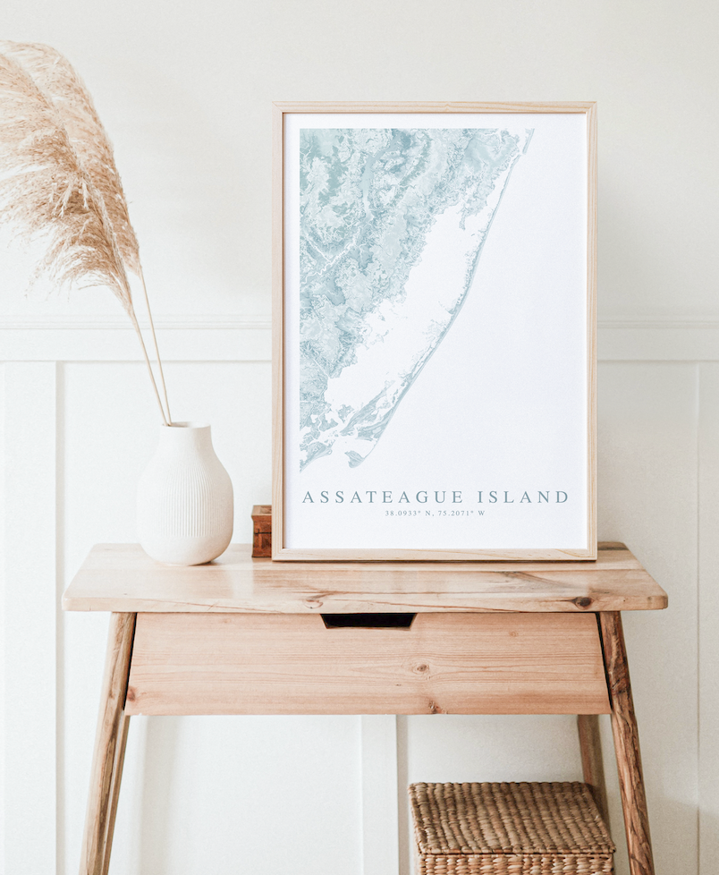 Assateague Island Map Print