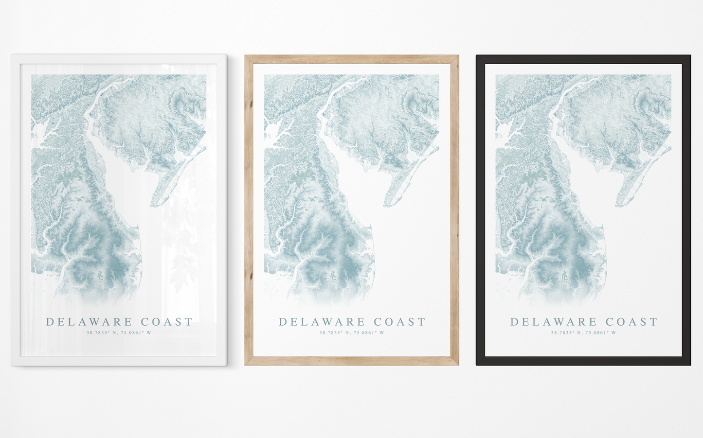 Delaware Coast Map Print