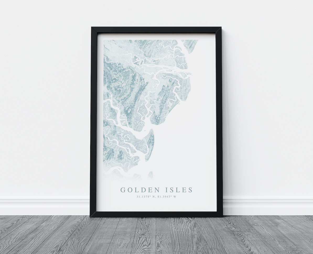 Golden Isles GA Map Print