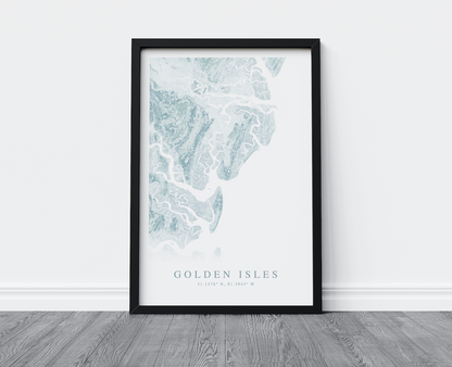Golden Isles GA Map Print