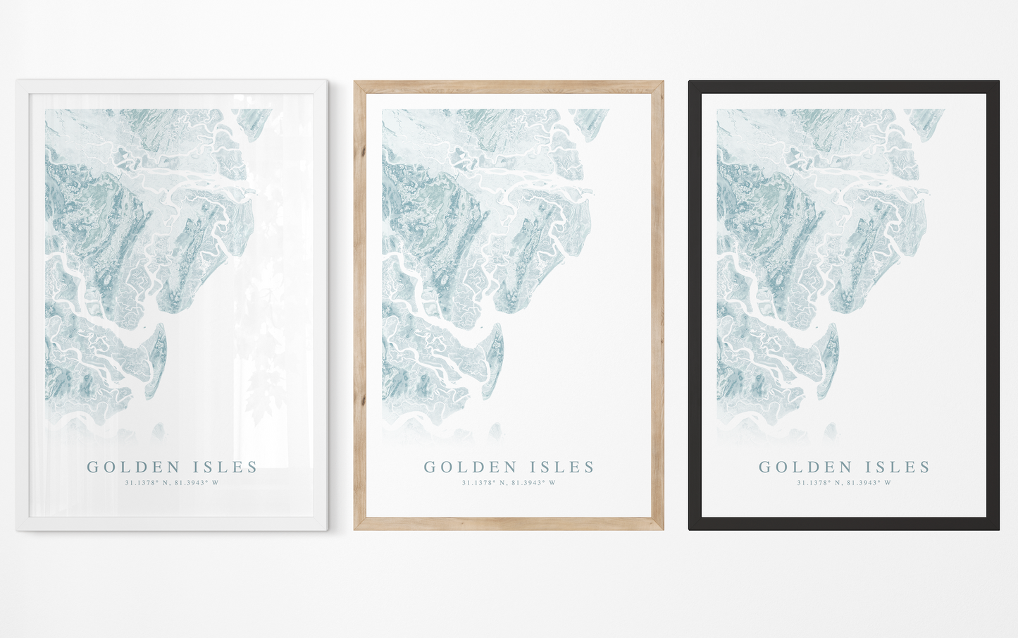 Golden Isles GA Map Print