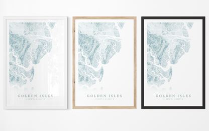 Golden Isles GA Map Print