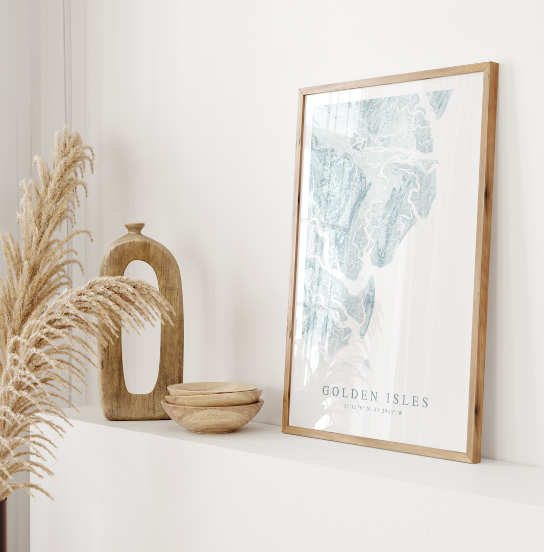Golden Isles GA Map Print