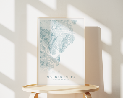 Golden Isles GA Map Print