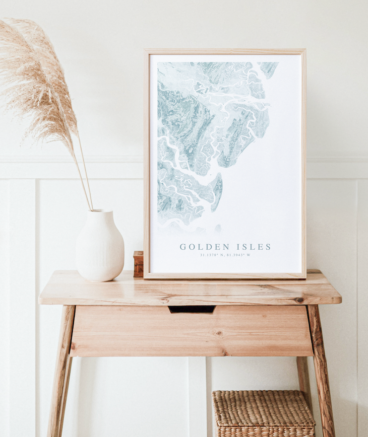 Golden Isles GA Map Print