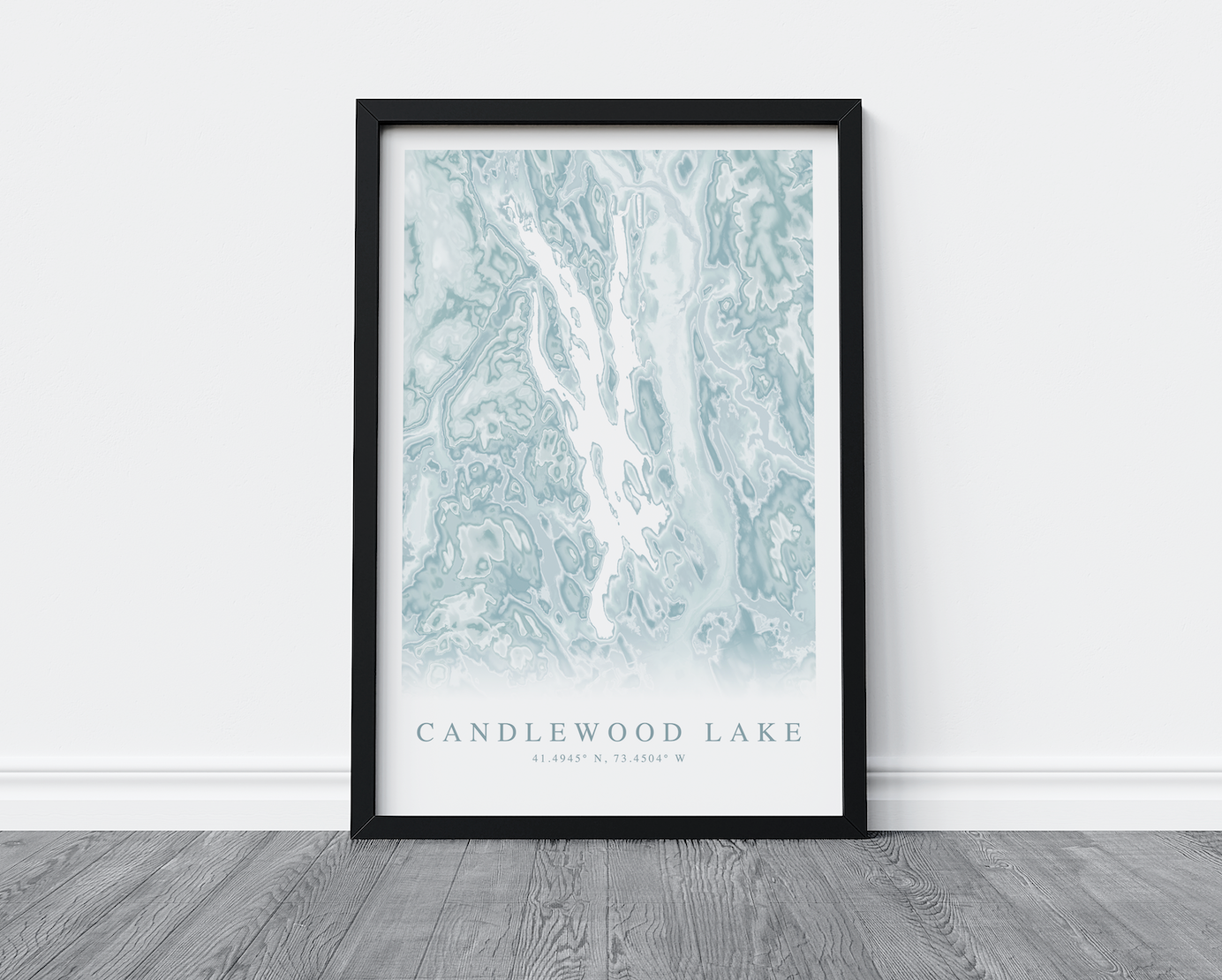 Candlewood Lake Map Print