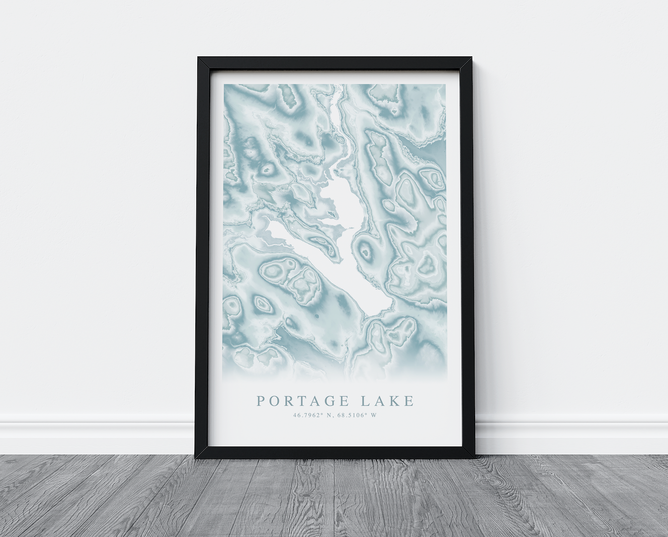 Portage Lake ME Map Print