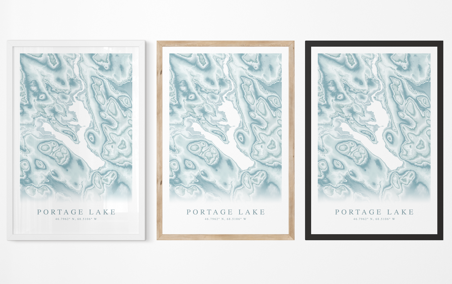 Portage Lake ME Map Print