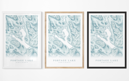 Portage Lake ME Map Print