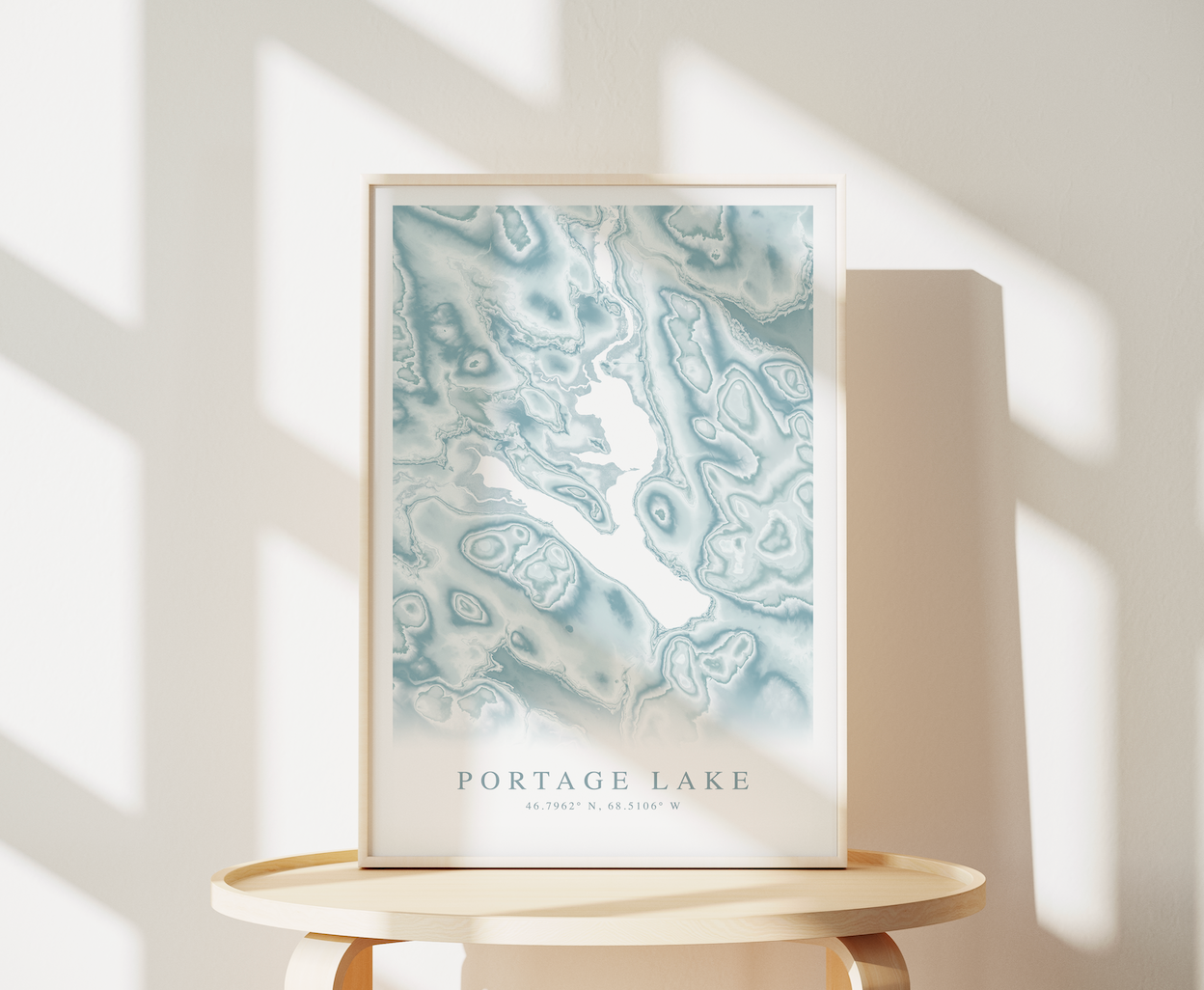 Portage Lake ME Map Print