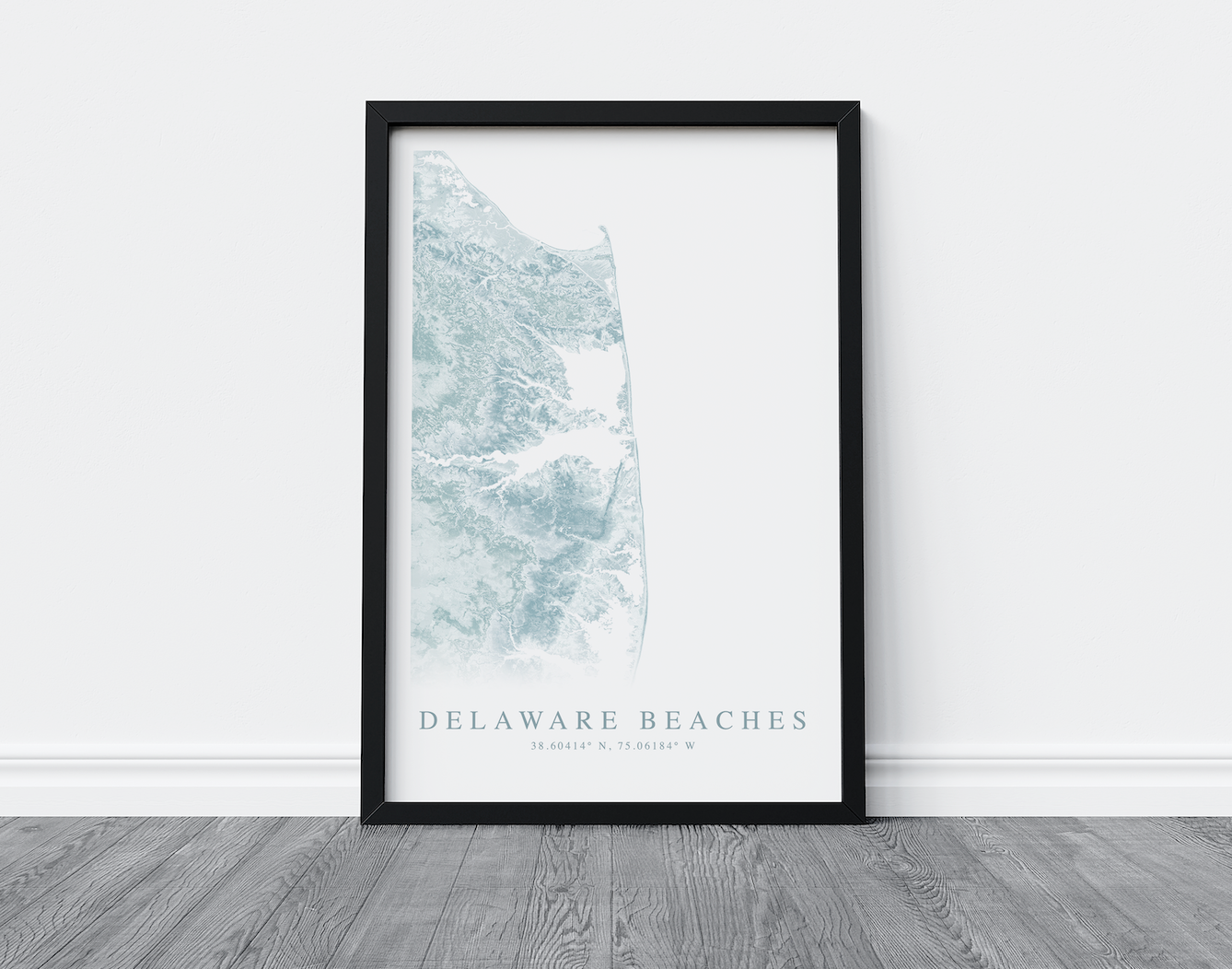 Delaware Beaches Map Print